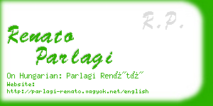 renato parlagi business card